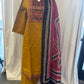 Amazing Mustard Yellow Color Cotton With Printed Work Salwar Suits With Dupatta
