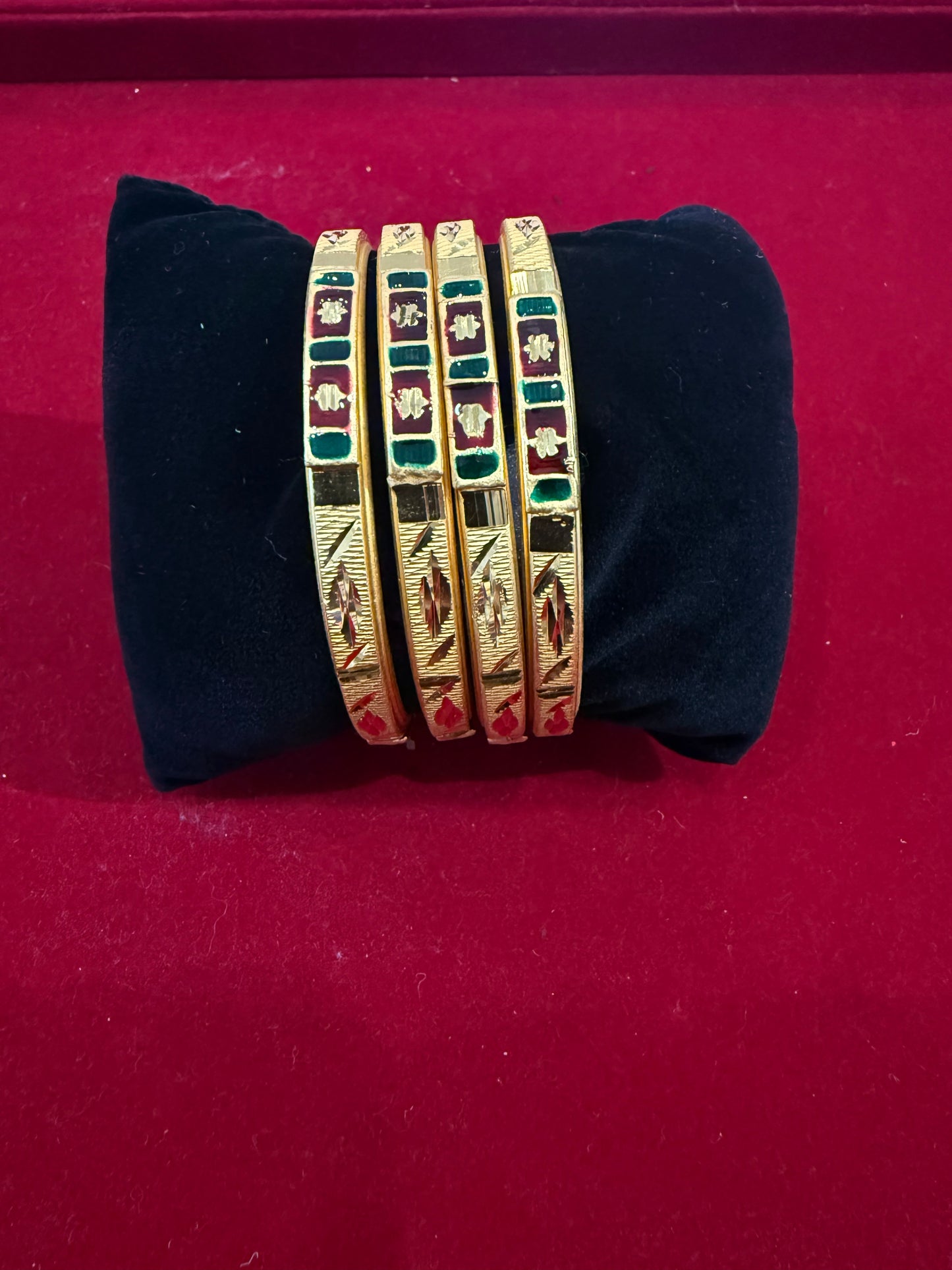 Amazing Multicolored Design Gold Plated Bangles For Women At USA