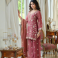 Moss Silk With Embroidery Work Palazzo Suits In Sedona