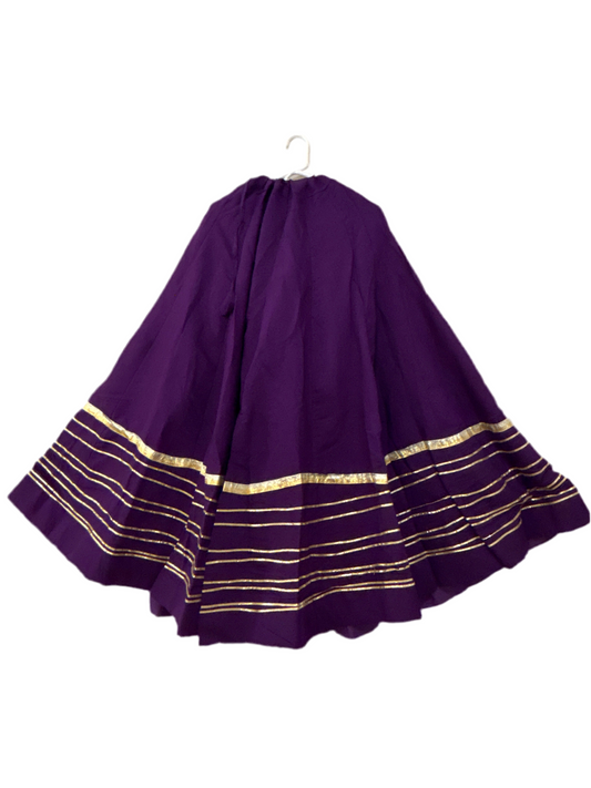 Charming Violet Color Roman Silk With Lace Work Chaniya Lehenga For Women
