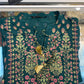 Amazing dark green color work kurti for women