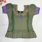 Beautiful Green And Blue Color Stone Work With Silk Langa set In Chandler