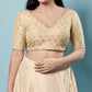 Gorgeous Gold Color Back Open Ready To Wear Blouse For Women