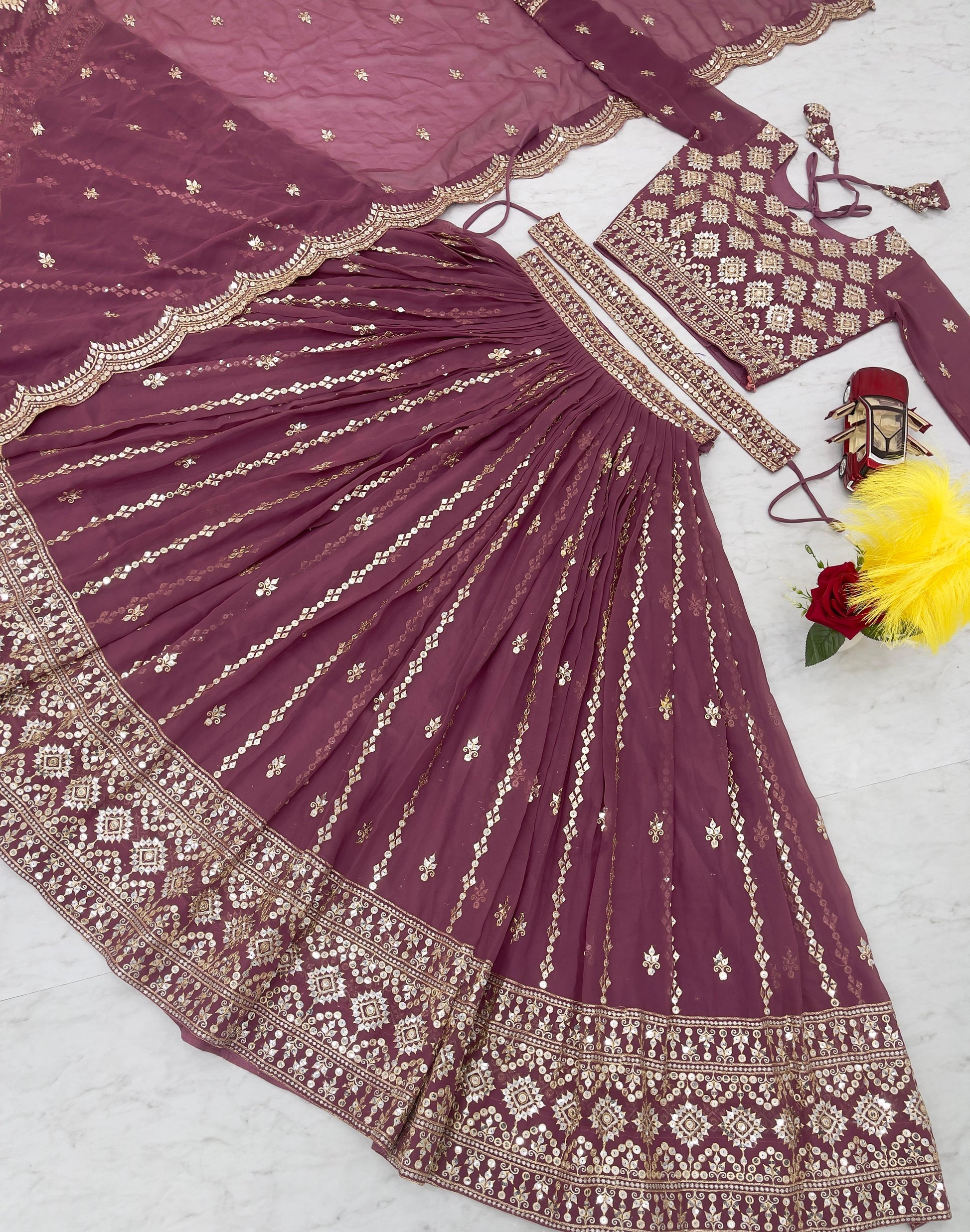 Sequins Work Lehenga In Yuma