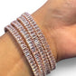 Pretty Rose Gold Plated Bangles With White Stones