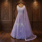 Amazing Lavender Color Net With Embroidery And Sequins Work Anarkali Gown For Women