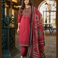 Stunning Red Color Cotton With Printed Work Salwar Suits With Dupatta