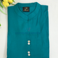 Rama Green Color Self Design Cotton Kurti Near Me