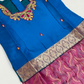 Teal Blue And Pink Color Silk Langa Sets With Stone Work In Phoenix