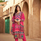 Attractive Pink Color Muslin With Digital Print Salwar Suits For Women