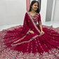 Exquisite Red Color Georgette Lehenga Choli With Embroidery Work In Suncity