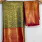 Pure Kanchi Silk With Gold Zari Work Saree In USA