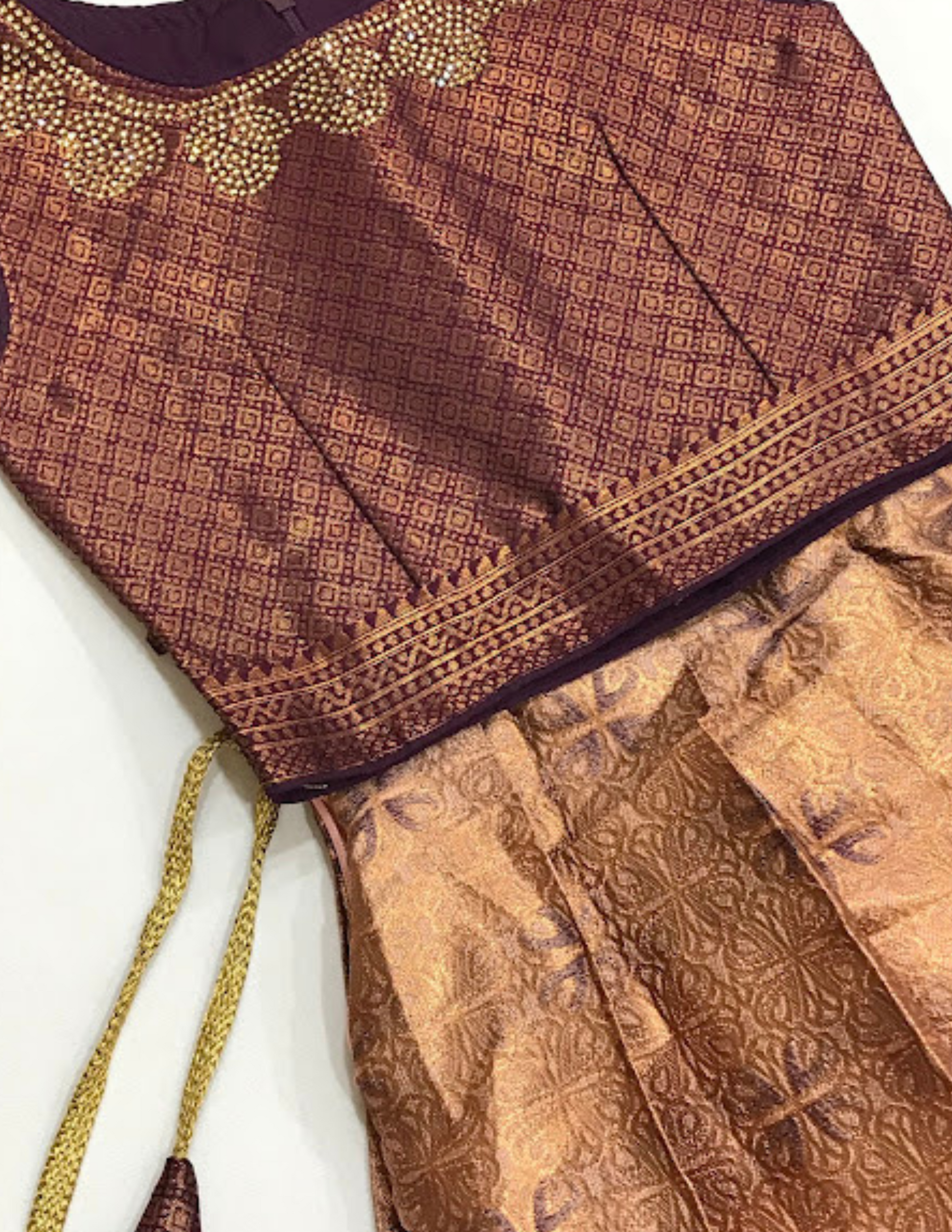 Alluring Stunning Dark Purple Color Art Silk Choli Sets In Tempe