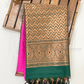 Pretty Pink Color Soft Silk Saree With Leaf And Wave Design Zari Work Near Me