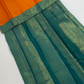 Elegant Orange Color Silk Langa Sets With Zari Work For Girls