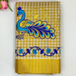 Wonderful Kerala Cotton Peacock Embroidery Saree With Copper Zari Border