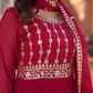 Rani Pink Color Blooming With Embroidery Work Gown In Yuma