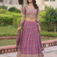 Purple Color Sequins Work Lehenga In Bull Head City