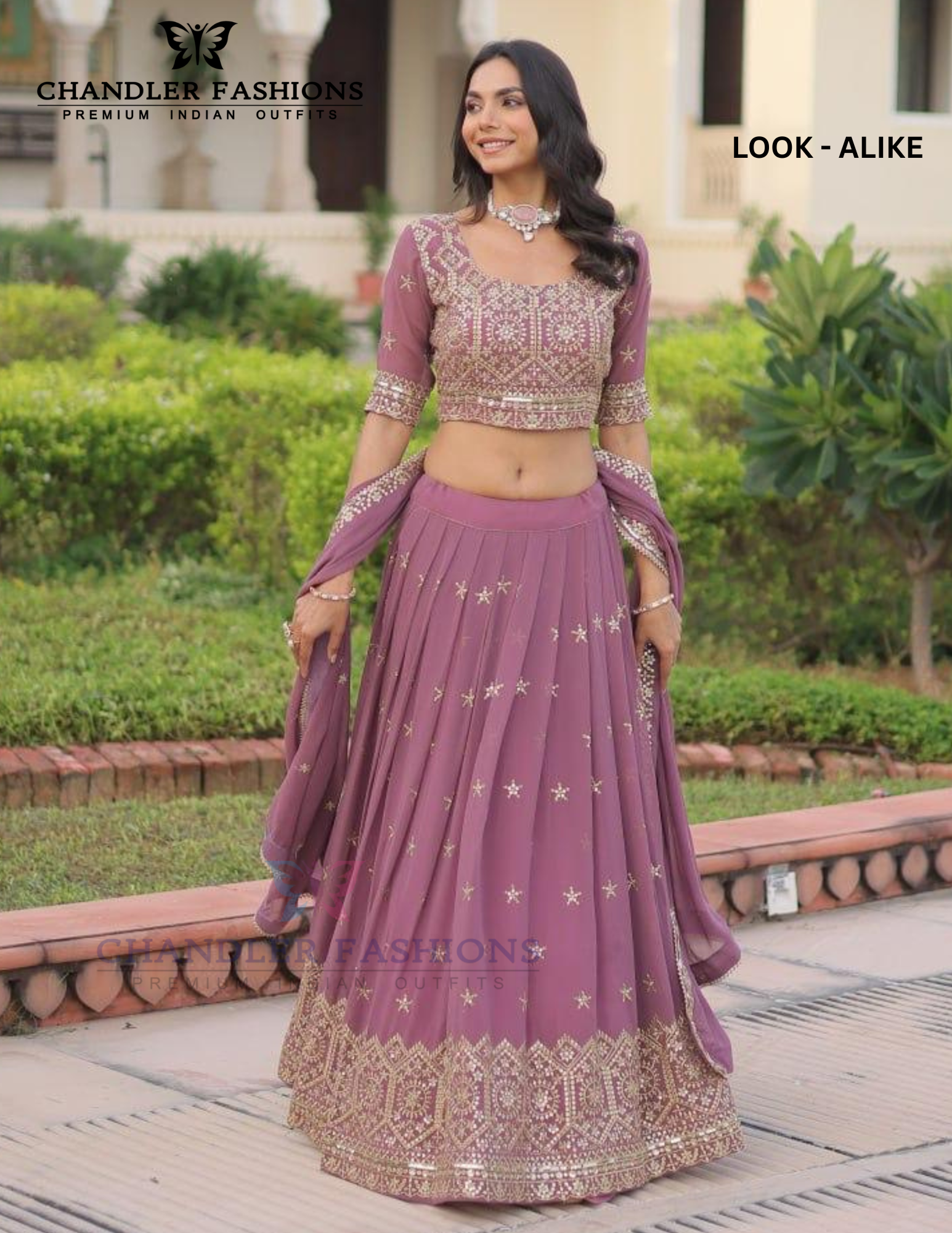Purple Color Sequins Work Lehenga In Bull Head City
