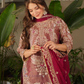 Maroon Color Crazy Silk Embroidery Sequins Work Palazzo Suits In Yuma