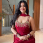 Red Color Georgette Embroidery And Sequins Work Palazzo Suits Near Me