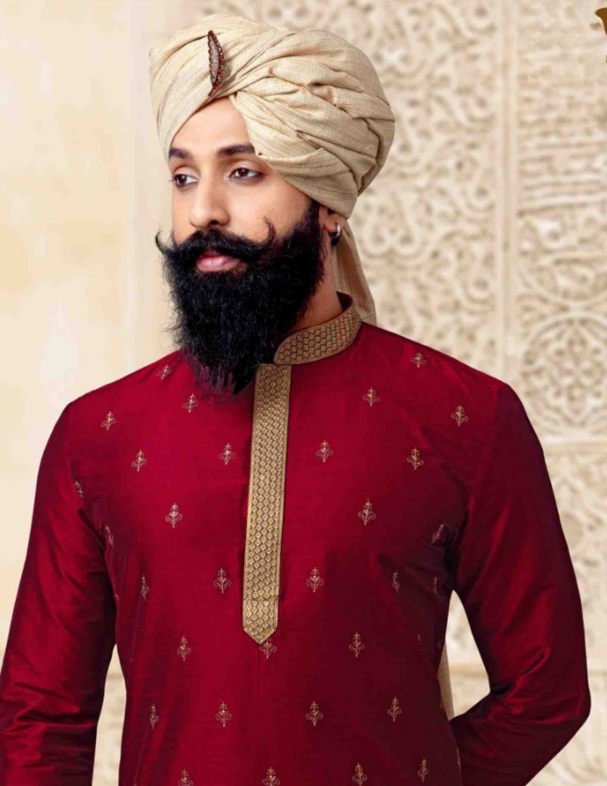 Slub Silk Kurta With Pajama Set For Men  Near Me