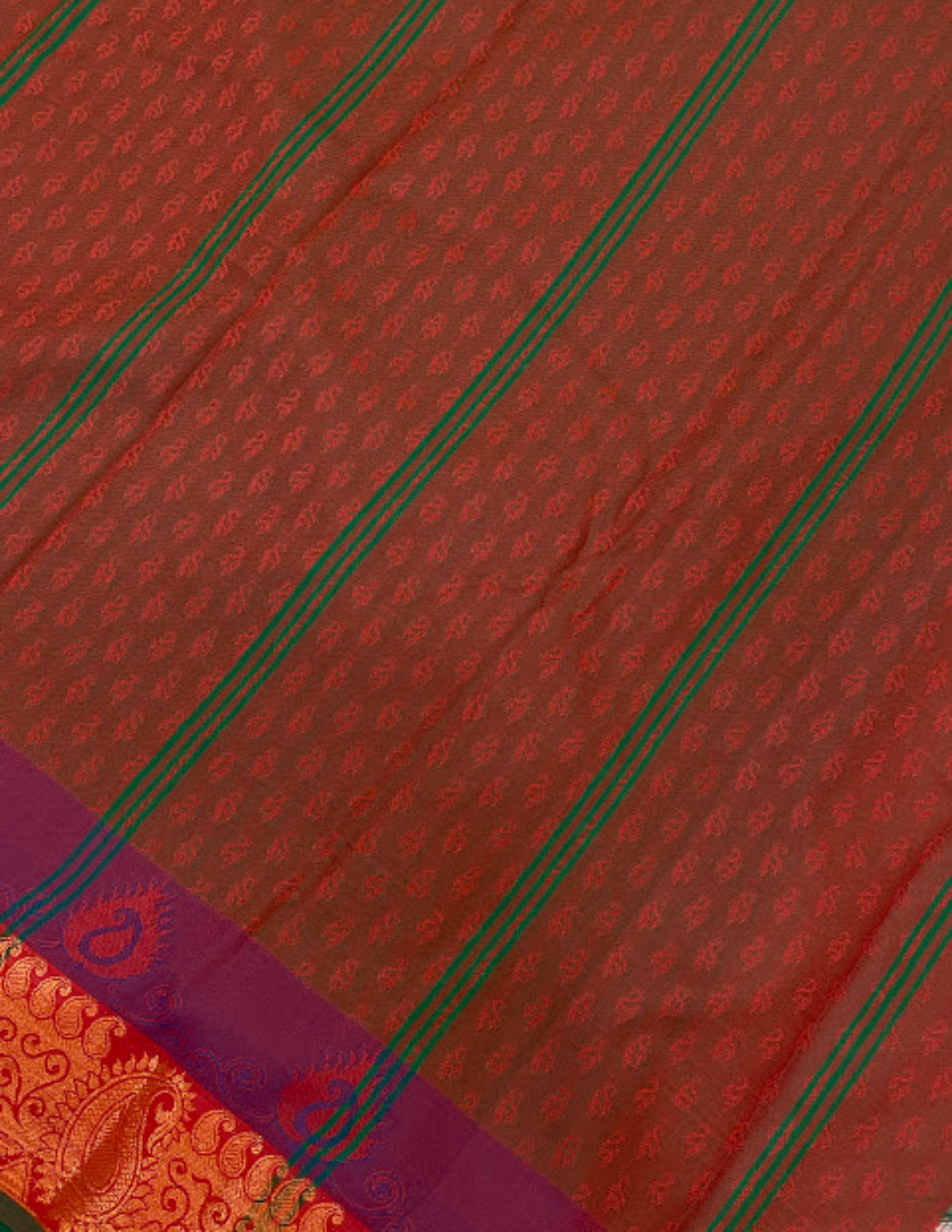 Green Color Pure Kanchi Silk Zari Border Work Saree In Chandler