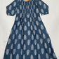 Gray Color Poly Cotton With Printed Work Kurti Near Me