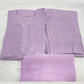Wonderful Lavender Color Cotton With Chikankari Work Palazzo Suits For Women
