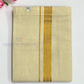 Sandal Color Cotton Shirt With Tissue Zari Work Dhoti Set In Mesa