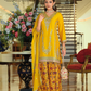 Yellow Color Heavy Chinon Palazzo Suits And Dupatta Near Me