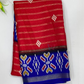 Charming Red Color Silk Cotton Saree For Women
