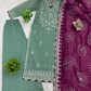 Green Color Georgette With Embroidery Work Palazzo Suits In Chandler
