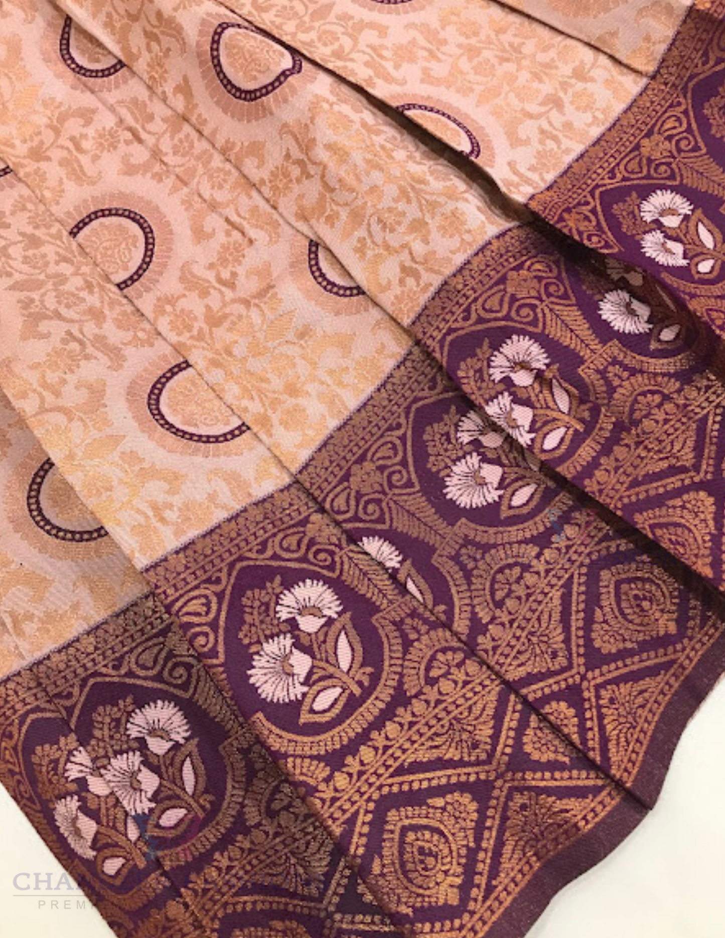 Pleasing Purple Colored Silk Langa Sets With Stone Work In Suncity