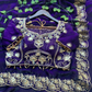 Blue Color Satin With Embroidery And Sequins Work Saree In USA