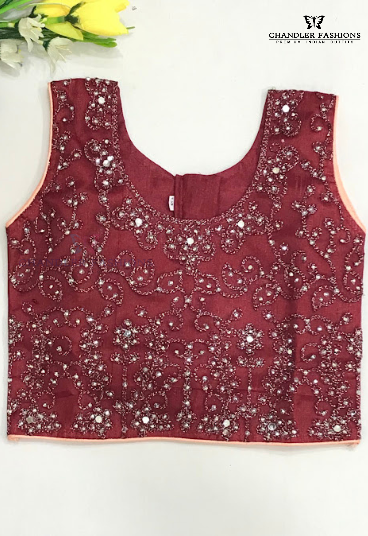 Attractive Maroon Color Girls Choli Sets