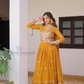 Ravishing Yellow Color Georgette Embroidery Lehenga Choli In USA