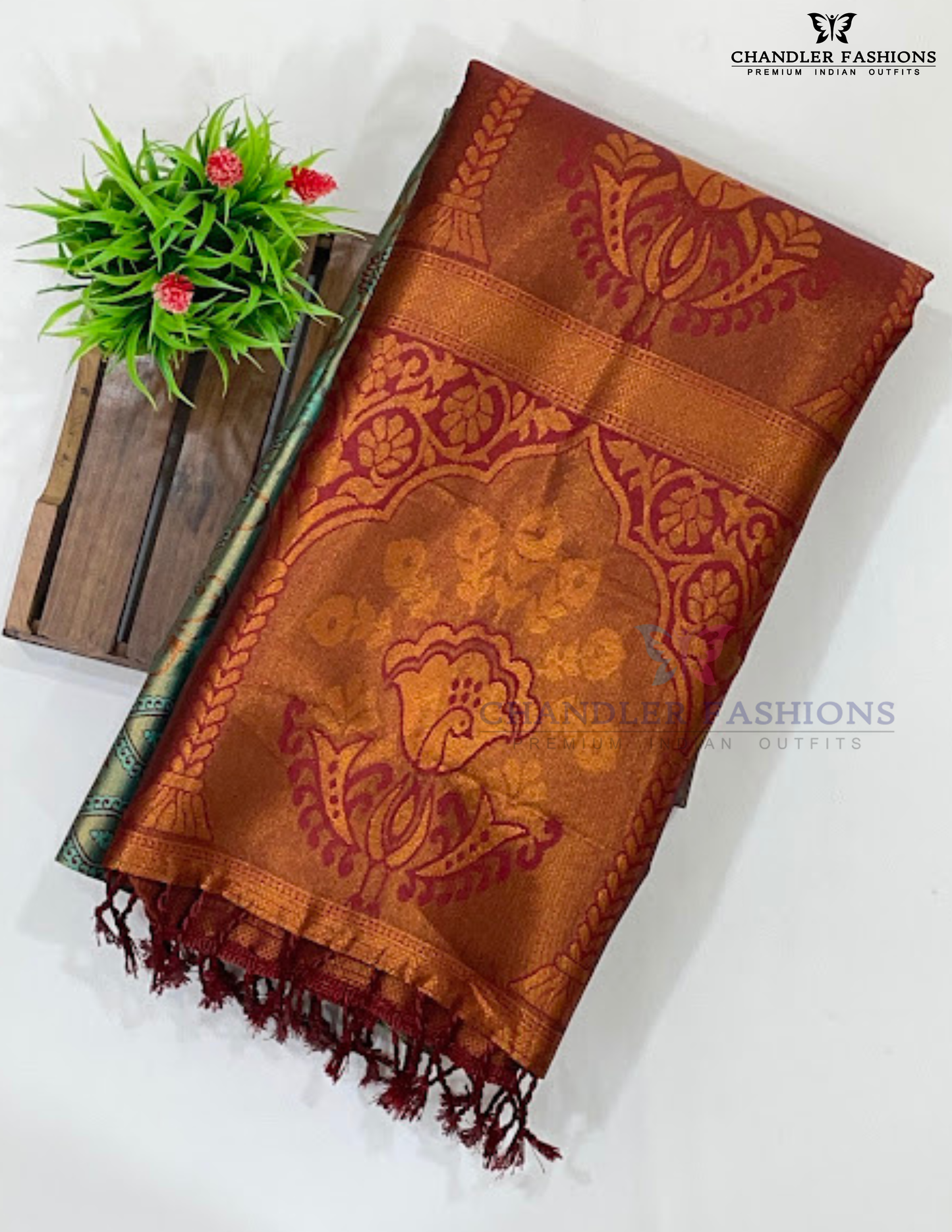 Gorgeous Rama Green Color Silk Saree And Self Design For Women Near Me