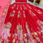 Attractive Red Color Cotton Lehenga Choli With Kalamkari Print Work In Tucson