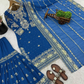 Blue Color Georgette Palazzo Suits In Surprise