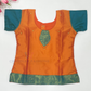 Orange And Green Colored Silk Langa Sets In Yuma