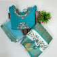   Blue Color Soft Silk Choli Sets Embroidery With Stone Work In Chandler