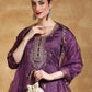 Purple Color Silk Blend With Embroidery Work Kurti Suits For Women In Yuma