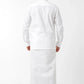 White Color Cotton Shirt And Copper Border Dhoti Set For Men In USA