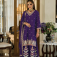 Lovely Violet Color Chinon With Embroidery Work Designer Palazzo Suits With Dupatta
