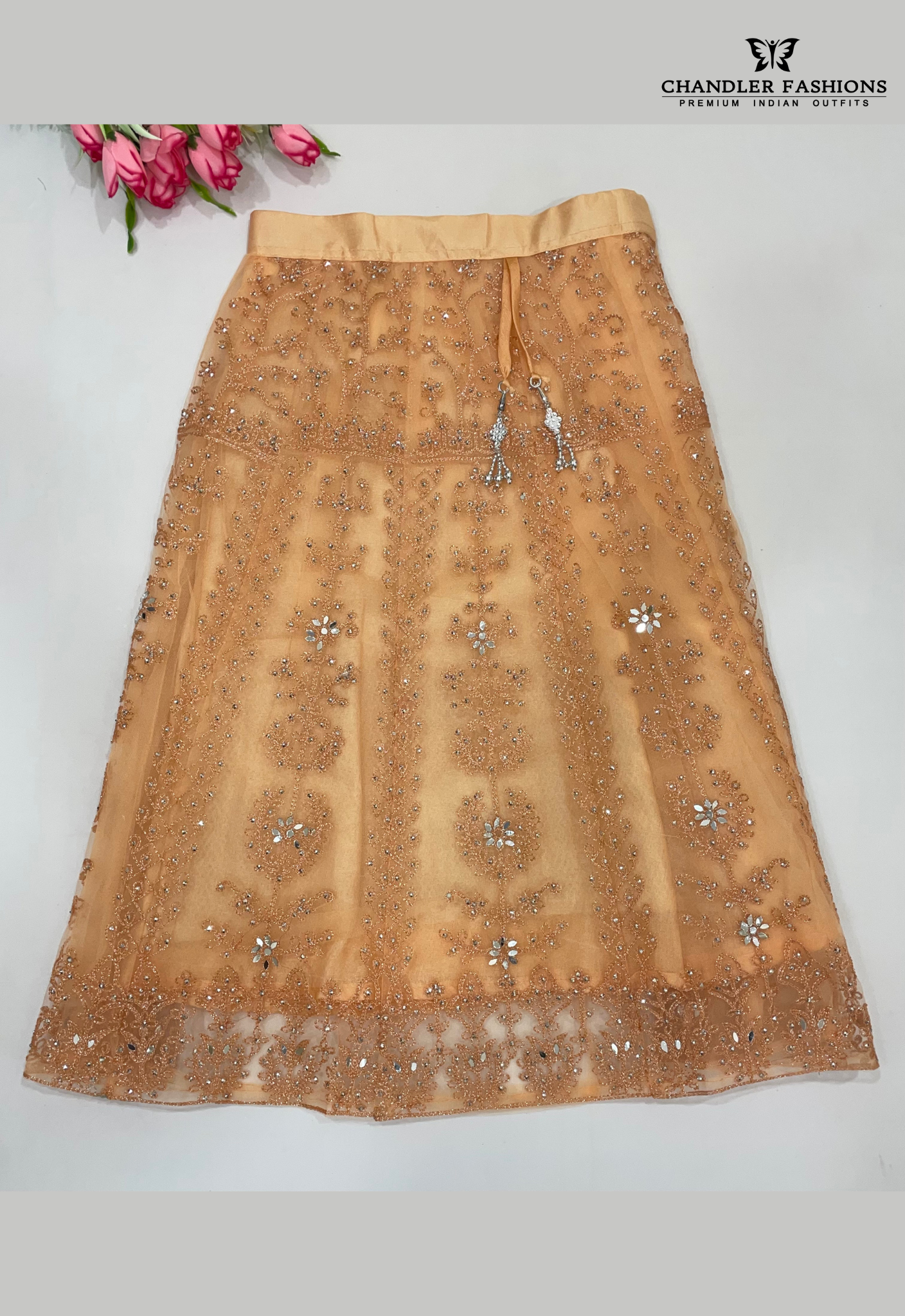 Elegant Pista Green Color Georgette Choli Sets In Mesa