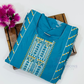  Cotton With Embroidery Sequins Work Kurti In Mesa