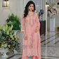 Elegant Light Pink Color Chinon With Embroidery Work Salwar  Suits For Women