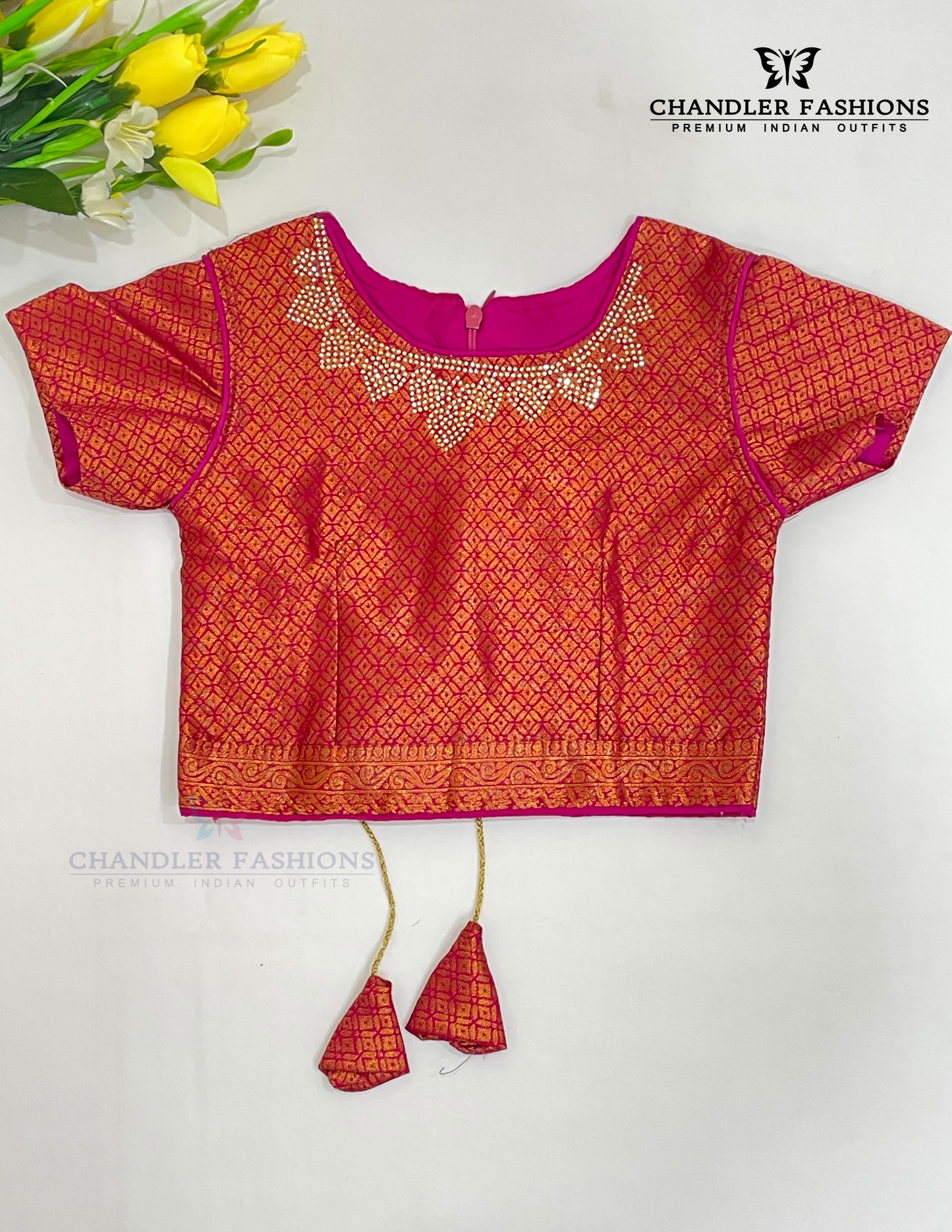 Pleasing Pink Color Art Silk Choli Sets In USA