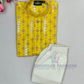 Yellow Color Cotton Kurta Pajama Pant In USA